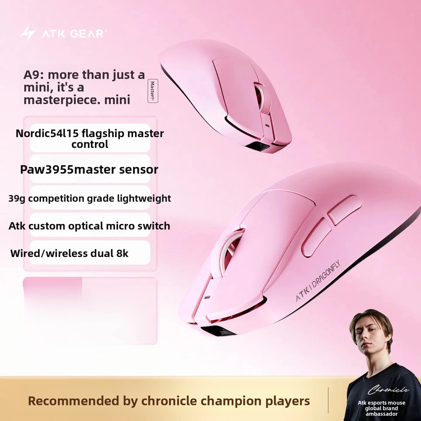 ATK Dragonfly A9 MINI Ultimate - đánh giá và giá Ultimate Esports Gaming