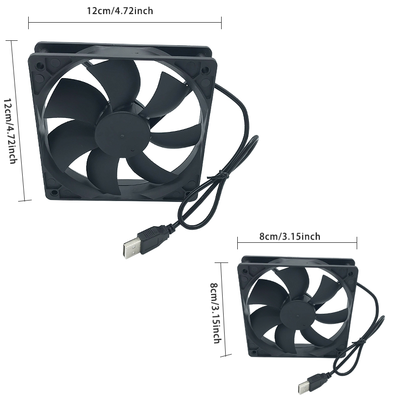 8/12cm 12V USB Powered Compute - đánh giá và giá Esports Gaming Fan