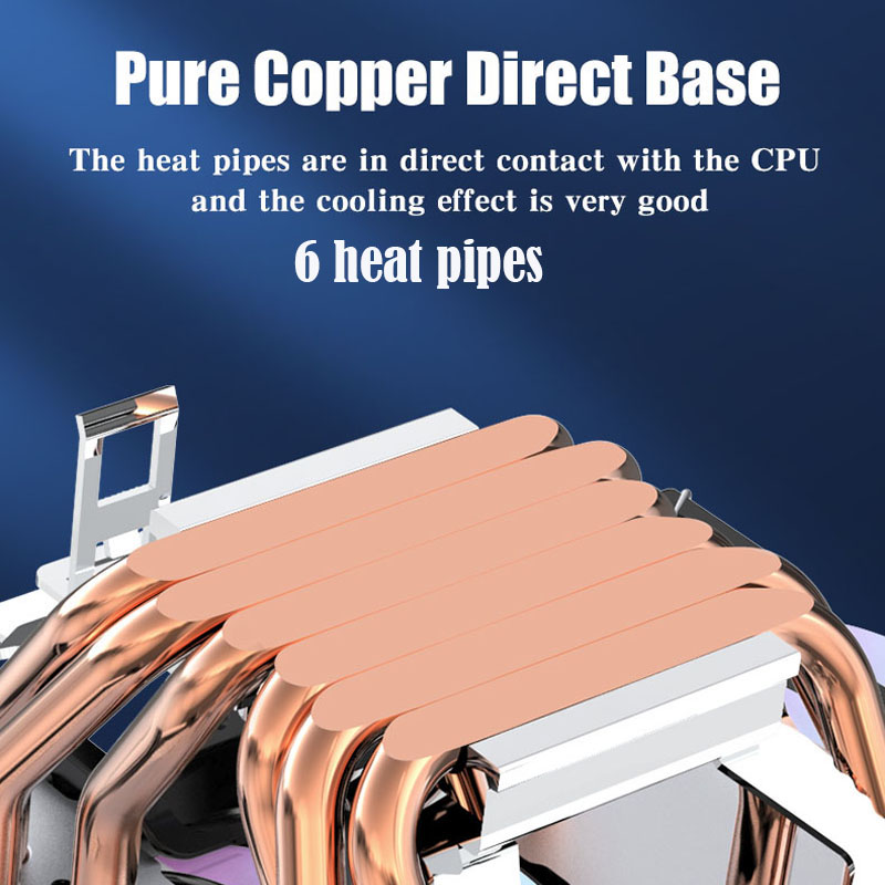 6 Heat Pipe CPU Cooler 4Pin PW - đánh giá và giá Esports Gaming Fan