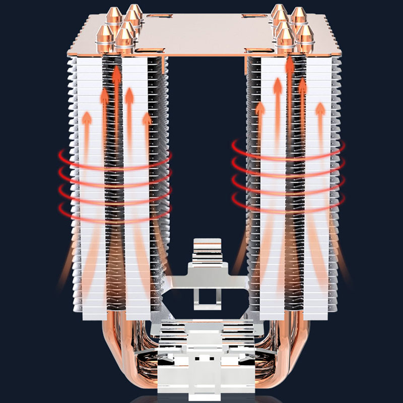 6 Heat Pipe CPU Cooler 4Pin PW - đánh giá và giá Esports Gaming Fan
