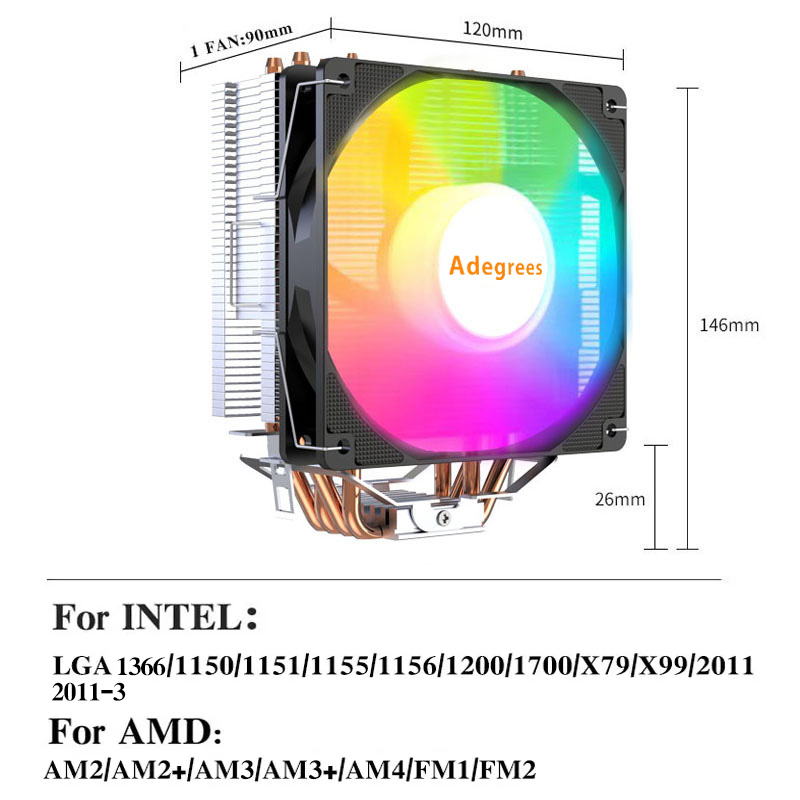 X99 Tower CPU Cooler 4 Heatpip - đánh giá và giá Esports Gaming Fan