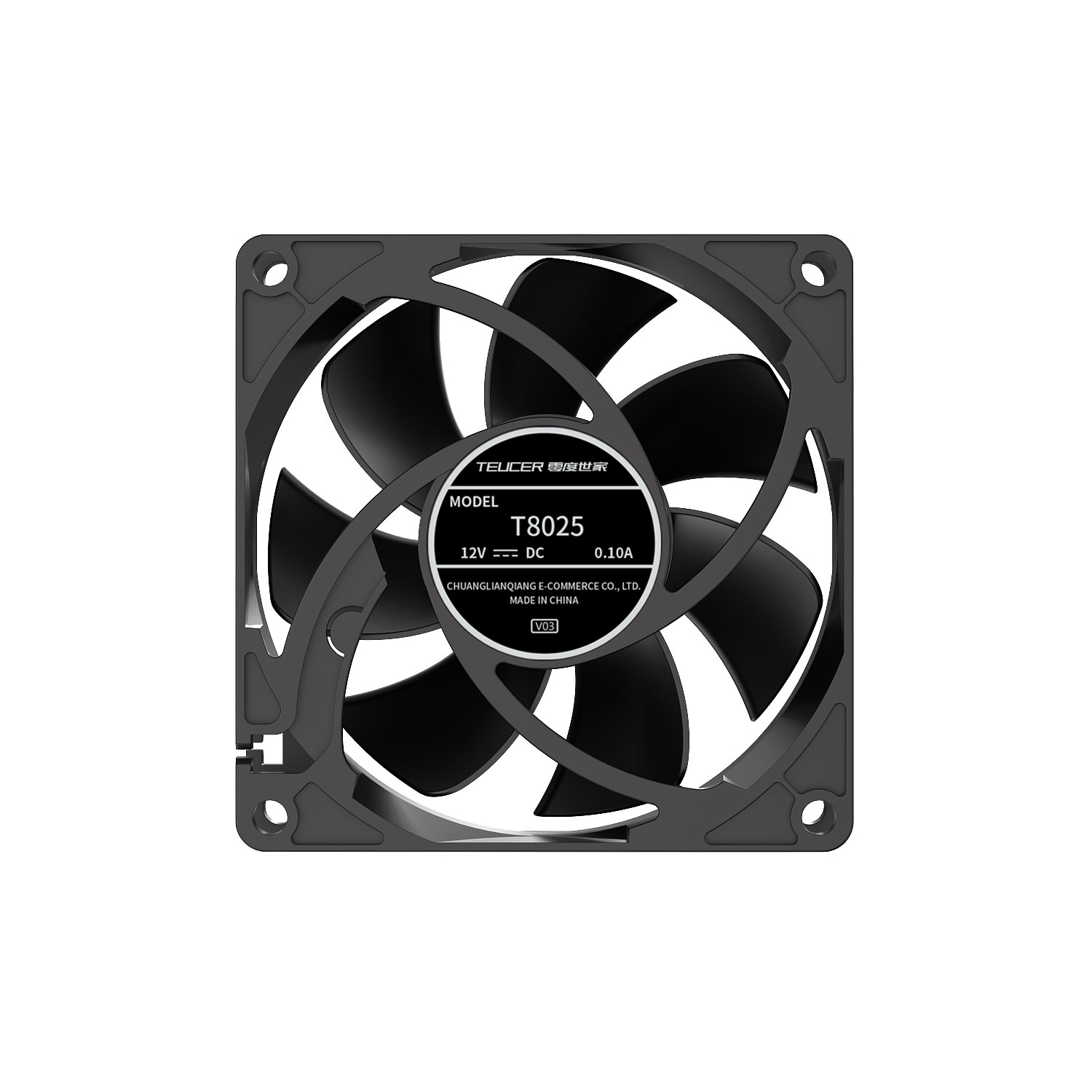 Teucer 8025 PC Case Fan 12V  B - đánh giá và giá Esports Gaming Fan
