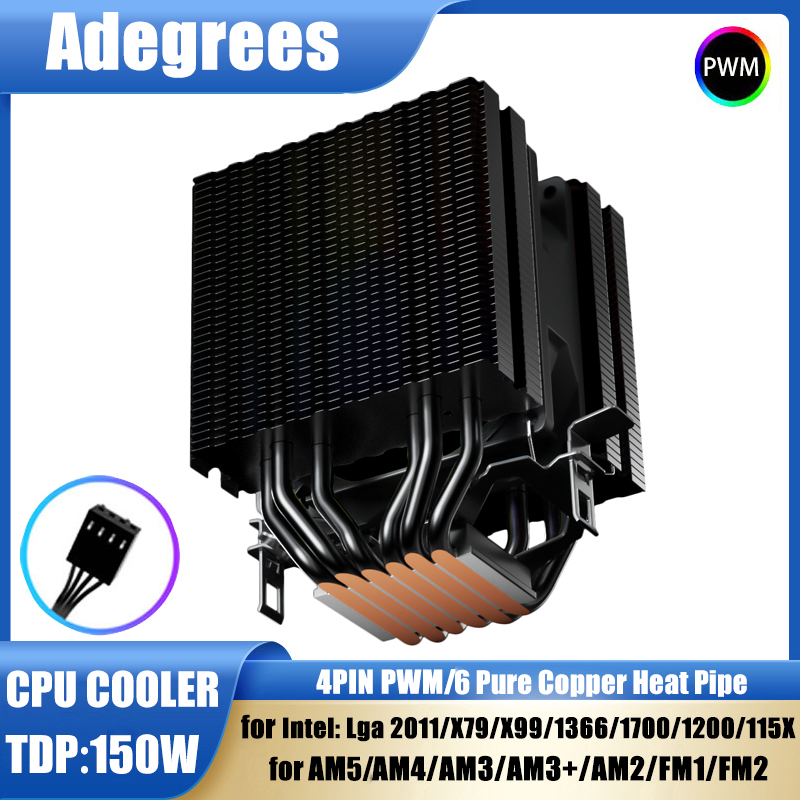 6 Heat Pipes CPU Air Cooler 4  - đánh giá và giá Esports Gaming Fan