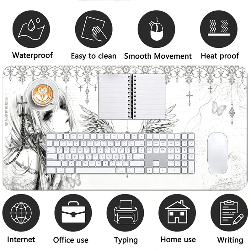 Leather Mousepad Black White A - đánh giá và giá Esports Gaming Pc